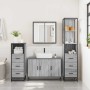 Set de muebles de baño 4 pzas madera contrachapada gris sonoma de , Muebles de baño - Ref: Foro24-3301253, Precio: 365,58 €, ...