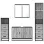 Set de muebles de baño 4 pzas madera contrachapada gris sonoma de , Muebles de baño - Ref: Foro24-3301253, Precio: 365,58 €, ...