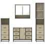 Juego de muebles de baño 4 pzas contrachapada roble sonoma de , Muebles de baño - Ref: Foro24-3301291, Precio: 424,48 €, Desc...