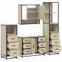 Juego de muebles de baño 4 pzas contrachapada roble sonoma de , Muebles de baño - Ref: Foro24-3301291, Precio: 424,48 €, Desc...