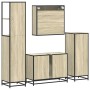 Juego de muebles de baño 4 pzas contrachapada roble sonoma de , Muebles de baño - Ref: Foro24-3301291, Precio: 424,48 €, Desc...