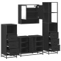 Juego de muebles de baño 4 pzas madera contrachapada negro de , Muebles de baño - Ref: Foro24-3301300, Precio: 345,43 €, Desc...