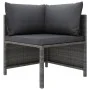 Set de muebles de jardín 12 pzas y cojines ratán sintético gris de vidaXL, Conjuntos de jardín - Ref: Foro24-3059776, Precio:...