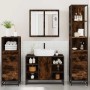 Set de muebles baño 4 pzas madera contrachapada roble ahumado de , Muebles de baño - Ref: Foro24-3301272, Precio: 316,78 €, D...