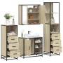 Juego de muebles de baño 4 pzas contrachapada roble sonoma de , Muebles de baño - Ref: Foro24-3301266, Precio: 333,32 €, Desc...