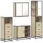 Juego de muebles de baño 4 pzas contrachapada roble sonoma de , Muebles de baño - Ref: Foro24-3301266, Precio: 333,32 €, Desc...
