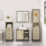 Juego de muebles de baño 4 pzas contrachapada roble sonoma de , Muebles de baño - Ref: Foro24-3301266, Precio: 333,32 €, Desc...