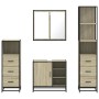 Juego de muebles de baño 4 pzas contrachapada roble sonoma de , Muebles de baño - Ref: Foro24-3301266, Precio: 333,32 €, Desc...