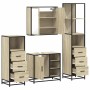 Juego de muebles de baño 4 pzas contrachapada roble sonoma de , Muebles de baño - Ref: Foro24-3301266, Precio: 333,32 €, Desc...