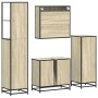 Juego de muebles de baño 4 pzas contrachapada roble sonoma de , Muebles de baño - Ref: Foro24-3301266, Precio: 333,32 €, Desc...