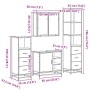 Juego de muebles de baño 4 pzas contrachapada roble sonoma de , Muebles de baño - Ref: Foro24-3301266, Precio: 333,32 €, Desc...