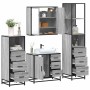 Set de muebles de baño 4 pzas madera contrachapada gris sonoma de , Muebles de baño - Ref: Foro24-3301258, Precio: 378,71 €, ...