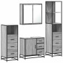 Set de muebles de baño 4 pzas madera contrachapada gris sonoma de , Muebles de baño - Ref: Foro24-3301258, Precio: 378,71 €, ...