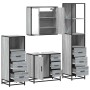 Set de muebles de baño 4 pzas madera contrachapada gris sonoma de , Muebles de baño - Ref: Foro24-3301258, Precio: 378,71 €, ...