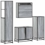 Set de muebles de baño 4 pzas madera contrachapada gris sonoma de , Muebles de baño - Ref: Foro24-3301258, Precio: 378,71 €, ...