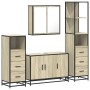 Juego de muebles de baño 4 pzas contrachapada roble sonoma de , Muebles de baño - Ref: Foro24-3301251, Precio: 341,29 €, Desc...