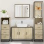 Juego de muebles de baño 4 pzas contrachapada roble sonoma de , Muebles de baño - Ref: Foro24-3301251, Precio: 341,29 €, Desc...