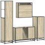 Juego de muebles de baño 4 pzas contrachapada roble sonoma de , Muebles de baño - Ref: Foro24-3301251, Precio: 341,29 €, Desc...