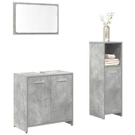 Set muebles de baño 2 piezas madera contrachapada gris hormigón de , Muebles de baño - Ref: Foro24-3324851, Precio: 93,57 €, ...