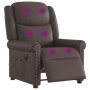 Sillón reclinable de masaje eléctrico marrón brillante de , Sillones - Ref: Foro24-3303417, Precio: 287,58 €, Descuento: %