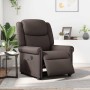Sillón reclinable de masaje eléctrico marrón brillante de , Sillones - Ref: Foro24-3303417, Precio: 287,58 €, Descuento: %