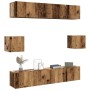Conjunto de mueble de TV 6 piezas montado la pared madera vieja de , Muebles TV - Ref: Foro24-3328989, Precio: 215,04 €, Desc...