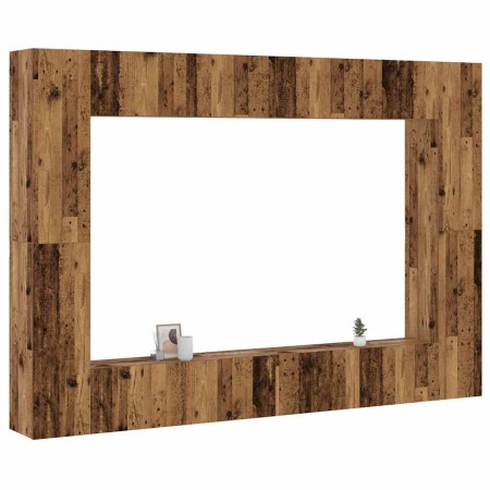 Conjunto de mueble de TV 8 piezas montado la pared madera vieja de , Muebles TV - Ref: Foro24-3328977, Precio: 430,09 €, Desc...