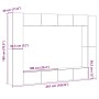 Conjunto de mueble de TV 8 piezas montado la pared madera vieja de , Muebles TV - Ref: Foro24-3328977, Precio: 430,09 €, Desc...