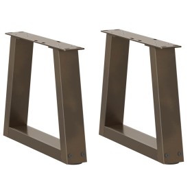 Patas para mesa de comedor en forma de V 2 uds acero natural de , Patas para mesas - Ref: Foro24-4012523, Precio: 43,81 €, De...