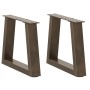 Patas para mesa de comedor en forma de V 2 uds acero natural de , Patas para mesas - Ref: Foro24-4012523, Precio: 43,81 €, De...