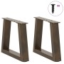 Patas para mesa de comedor en forma de V 2 uds acero natural de , Patas para mesas - Ref: Foro24-4012523, Precio: 43,81 €, De...