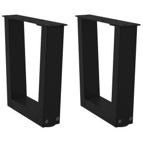 Patas para mesa de comedor forma V 2 uds negro 40x(30-31,3) cm de , Patas para mesas - Ref: Foro24-4012604, Precio: 49,92 €, ...