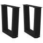 Patas para mesa de comedor forma V 2 uds negro 40x(30-31,3) cm de , Patas para mesas - Ref: Foro24-4012604, Precio: 49,92 €, ...