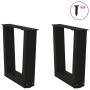 Patas para mesa de comedor forma V 2 uds negro 40x(30-31,3) cm de , Patas para mesas - Ref: Foro24-4012604, Precio: 49,92 €, ...