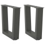 Patas para mesa comedor forma V 2 uds antracita 40x(30-31,3) cm de , Patas para mesas - Ref: Foro24-4012606, Precio: 48,92 €,...