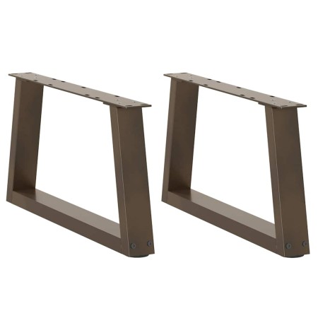 Patas para mesa de comedor en forma de V 2 uds acero natural de , Patas para mesas - Ref: Foro24-4012535, Precio: 63,31 €, De...