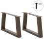 Patas para mesa de comedor en forma de V 2 uds acero natural de , Patas para mesas - Ref: Foro24-4012535, Precio: 63,31 €, De...