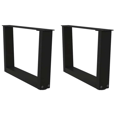 Patas para mesa de comedor forma V 2 uds negro 60x(30-31,3) cm de , Patas para mesas - Ref: Foro24-4012612, Precio: 64,29 €, ...