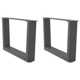 Patas para mesa comedor forma V 2 uds antracita 50x(30-31,3) cm de , Patas para mesas - Ref: Foro24-4012610, Precio: 59,60 €,...