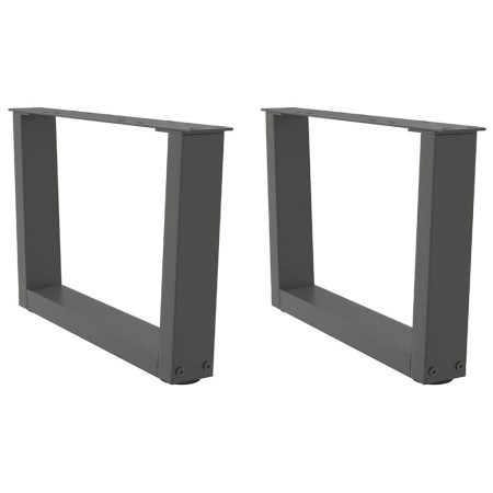Patas para mesa comedor forma V 2 uds antracita 50x(30-31,3) cm de , Patas para mesas - Ref: Foro24-4012610, Precio: 59,60 €,...
