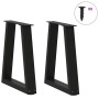 Patas para mesa de comedor en forma de V 2 uds acero negro de , Patas para mesas - Ref: Foro24-4012540, Precio: 47,46 €, Desc...