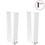 Patas para mesa de comedor en forma de V 2 uds blanco acero de , Patas para mesas - Ref: Foro24-4012625, Precio: 59,60 €, Des...