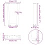 Patas para mesa de comedor en forma de V 2 uds blanco acero de , Patas para mesas - Ref: Foro24-4012625, Precio: 59,60 €, Des...