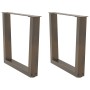 Patas para mesa de comedor forma de V 2 uds acero natural acero de , Patas para mesas - Ref: Foro24-4012631, Precio: 67,30 €,...