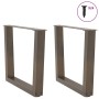 Patas para mesa de comedor forma de V 2 uds acero natural acero de , Patas para mesas - Ref: Foro24-4012631, Precio: 67,30 €,...