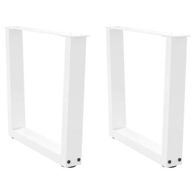 Patas para mesa de comedor forma V 2 uds blanco 60x(42-43,3) cm de , Patas para mesas - Ref: Foro24-4012633, Precio: 70,35 €,...