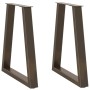 Patas para mesa de comedor en forma de V 2 uds acero natural de , Patas para mesas - Ref: Foro24-4012563, Precio: 90,22 €, De...