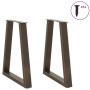 Patas para mesa de comedor en forma de V 2 uds acero natural de , Patas para mesas - Ref: Foro24-4012563, Precio: 90,22 €, De...