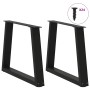 Patas para mesa de comedor forma V 2 uds negro 70x(42-43,3) cm de , Patas para mesas - Ref: Foro24-4012556, Precio: 68,82 €, ...