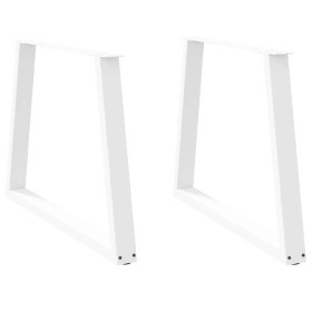 Patas para mesa de comedor en forma de V 2 uds acero blanco de , Patas para mesas - Ref: Foro24-4012577, Precio: 111,38 €, De...